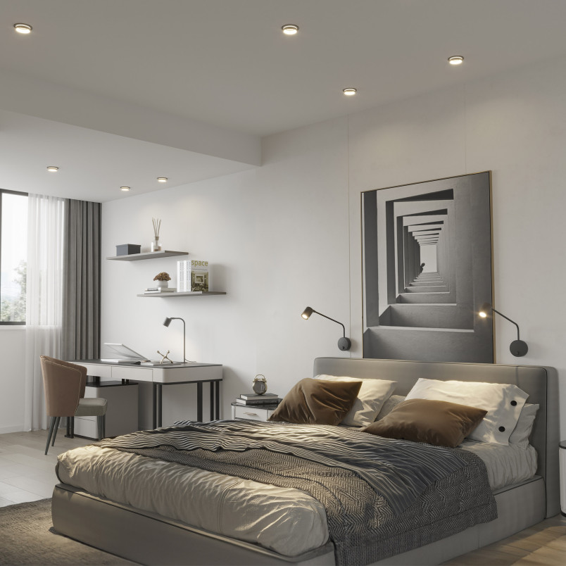 Kinkiet Nex czarny TK Lighting - tuba na wysięgniku z włącznikiem
