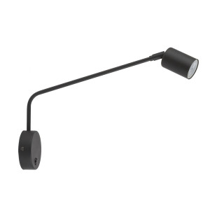 Kinkiet Nex czarny TK Lighting - tuba na wysięgniku z włącznikiem