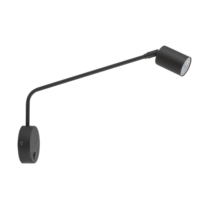Kinkiet Nex czarny TK Lighting - tuba na wysięgniku z włącznikiem