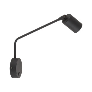 Kinkiet Nex czarny TK Lighting - tuba na wysięgniku z włącznikiem