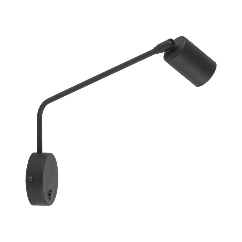Kinkiet Nex czarny TK Lighting - tuba na wysięgniku z włącznikiem