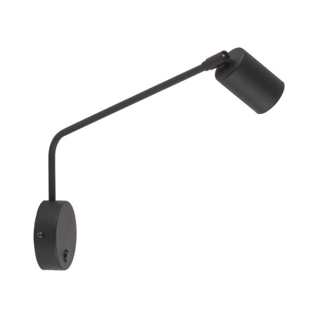 Kinkiet Nex czarny TK Lighting - tuba na wysięgniku z włącznikiem