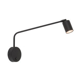 Kinkiet Nex czarny TK Lighting - tuba na wysięgniku z włącznikiem