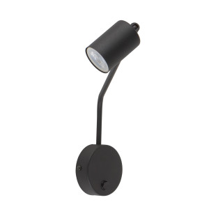 Kinkiet Nex czarny TK Lighting - tuba na wysięgniku z włącznikiem
