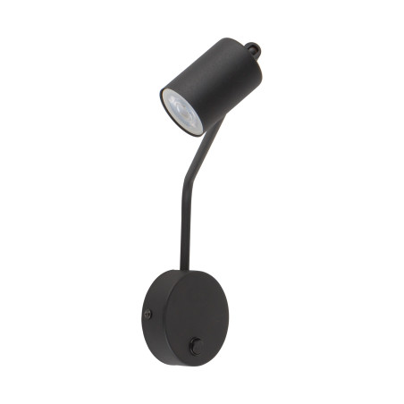 Kinkiet Nex czarny TK Lighting - tuba na wysięgniku z włącznikiem