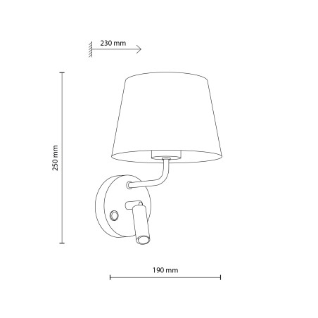 Kinkiet Maja czarny TK Lighting | Lampka do czytania