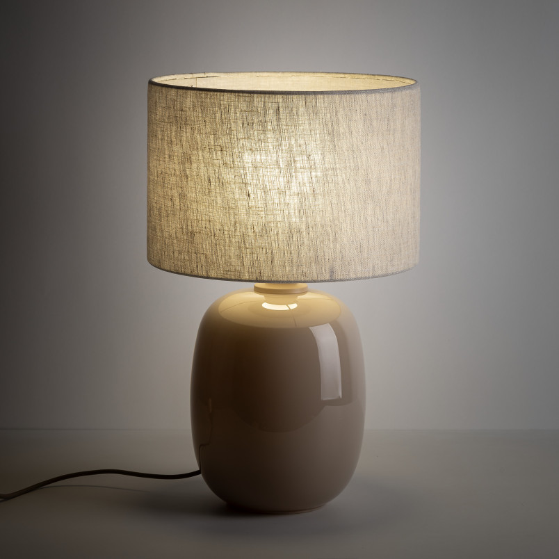 Lampa stołowa szklana Melody beżowa TK Lighting | Sklep z lampami