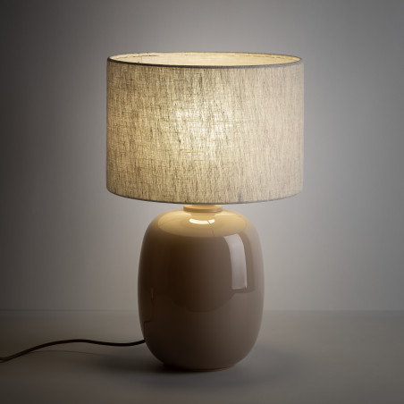 Lampa stołowa szklana Melody beżowa TK Lighting | Sklep z lampami