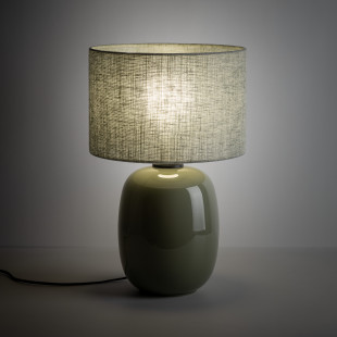 Lampa stołowa szklana Melody | TK Lighting - Oliwkowa