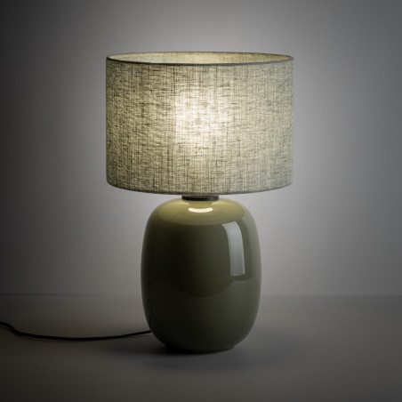 Lampa stołowa szklana Melody | TK Lighting - Oliwkowa