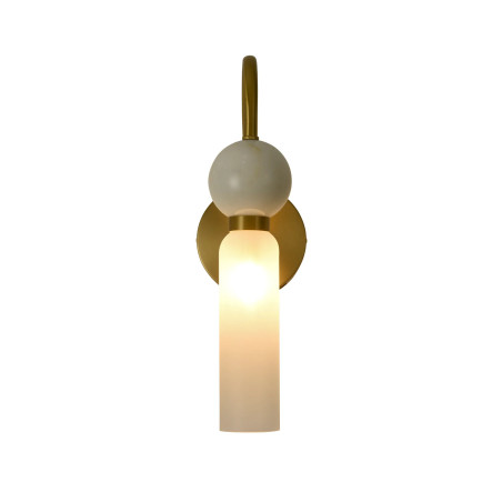 Kinkiet szklany Bilo I Yaskr - Elegancki design, biały marmur