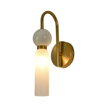 Kinkiet szklany Bilo I Yaskr - Elegancki design, biały marmur
