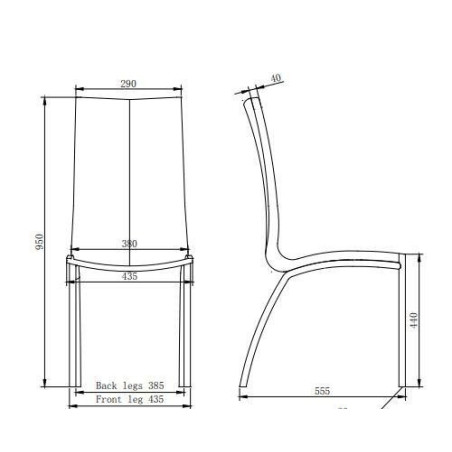 Krzesło Actona Asama - Nowoczesny design, Eko skóra, Czarny/Srebrny