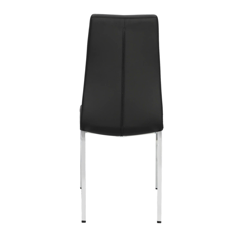 Krzesło Actona Asama - Nowoczesny design, Eko skóra, Czarny/Srebrny