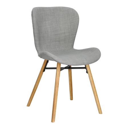 Krzesło Actona Batilda - Jasny Szary / Dąb | Komfortowy Design
