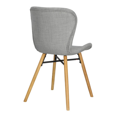 Krzesło Actona Batilda - Jasny Szary / Dąb | Komfortowy Design