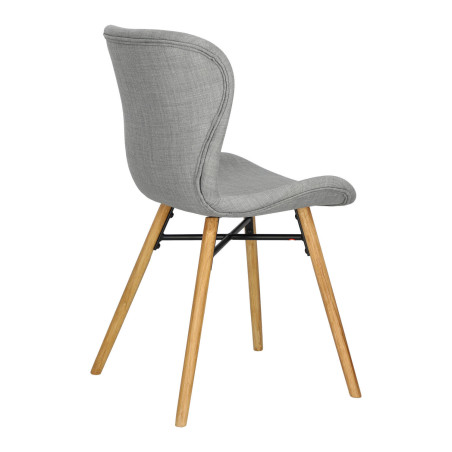 Krzesło Actona Batilda - Jasny Szary / Dąb | Komfortowy Design