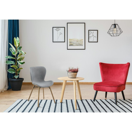 Krzesło Actona Batilda - Jasny Szary / Dąb | Komfortowy Design