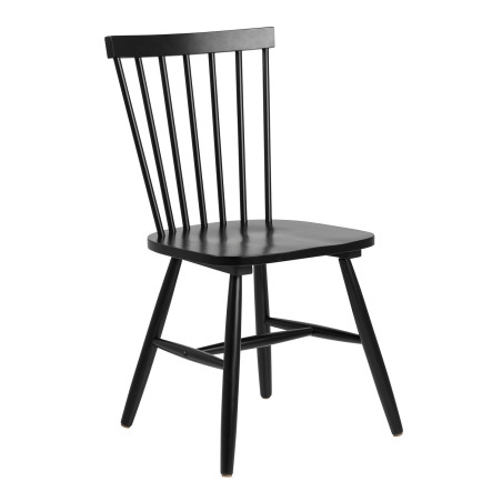 Krzesło drewniane Actona Riano - Elegancki design w czarnym kolorze