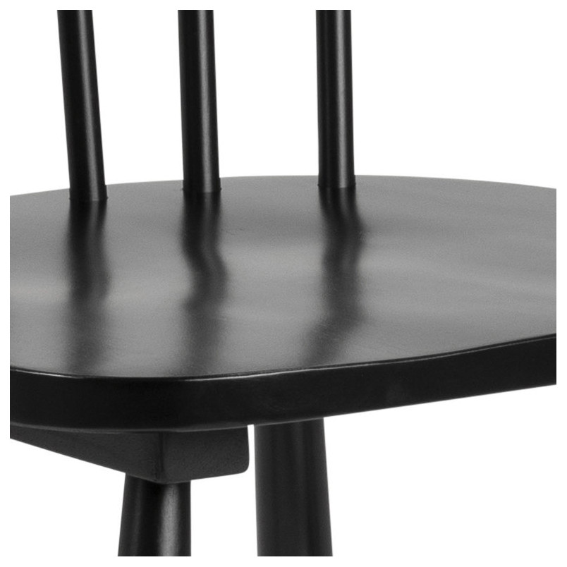 Krzesło drewniane Actona Riano - Elegancki design w czarnym kolorze