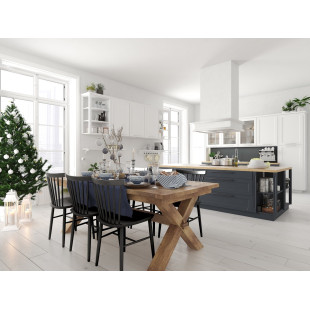 Krzesło drewniane Actona Riano - Elegancki design w czarnym kolorze