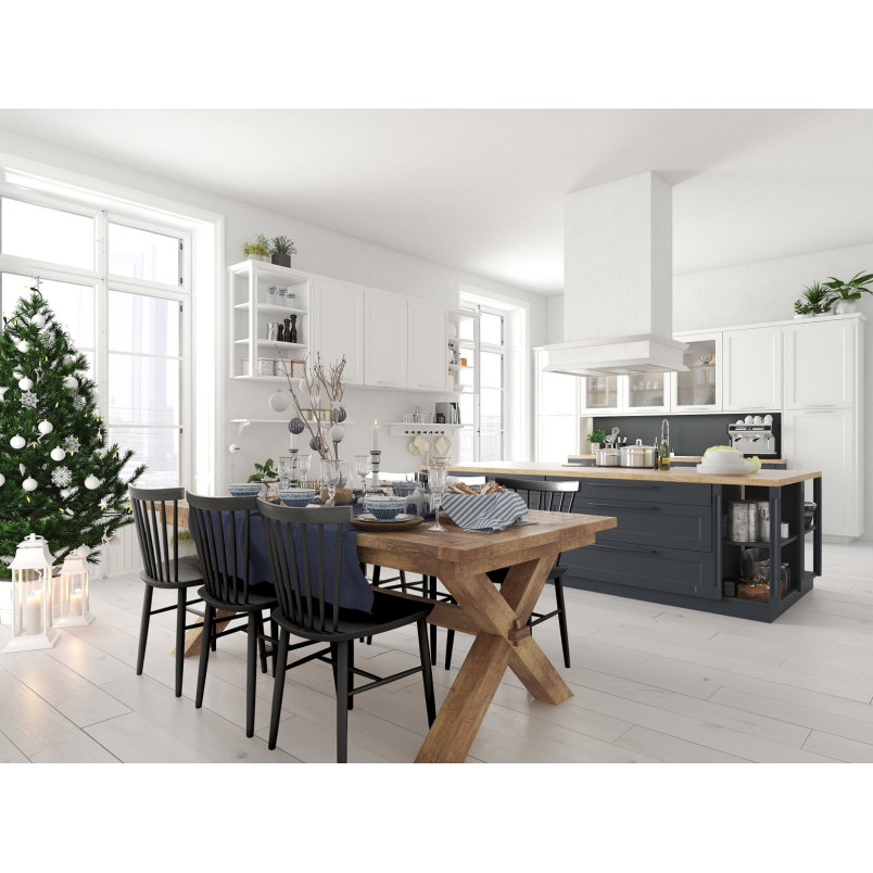Krzesło drewniane Actona Riano - Elegancki design w czarnym kolorze