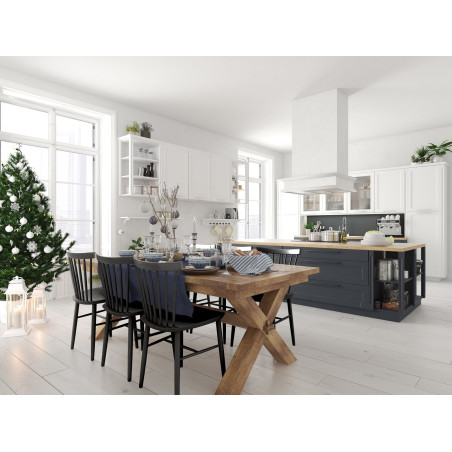 Krzesło drewniane Actona Riano - Elegancki design w czarnym kolorze