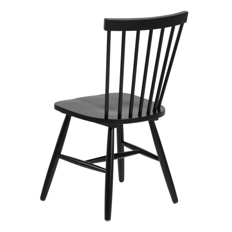 Krzesło drewniane Actona Riano - Elegancki design w czarnym kolorze