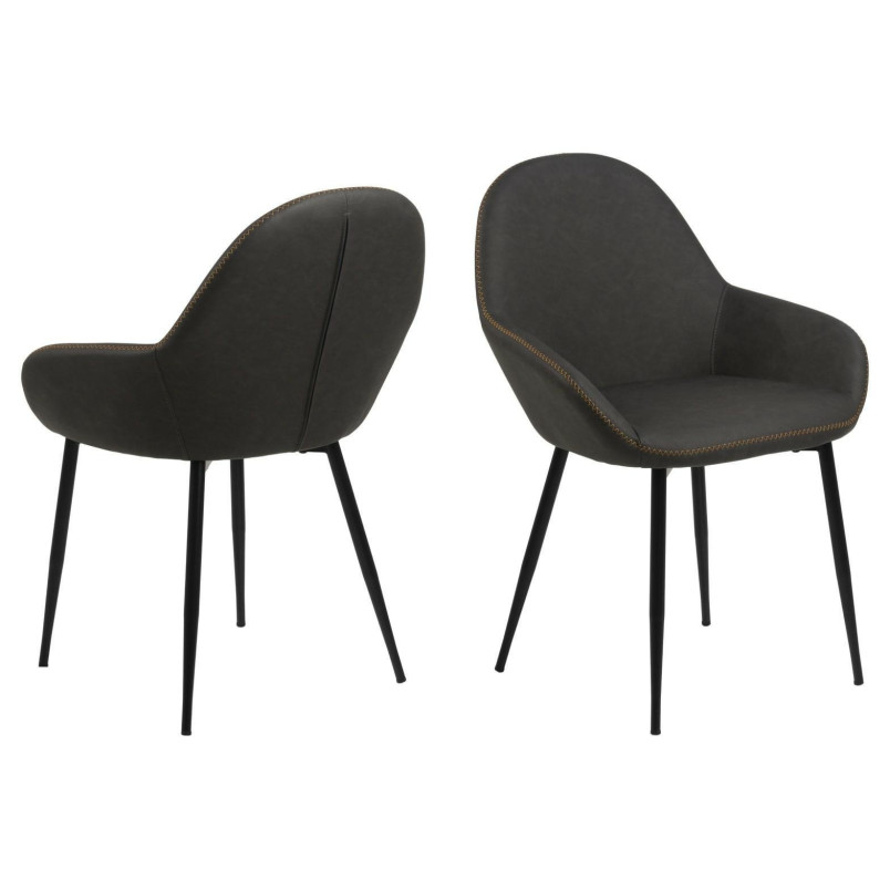 Krzesło Candis Dove Actona - Elegancki design w szarym kolorze