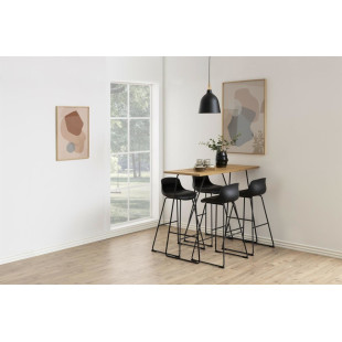 Krzesło barowe Actona Tina - czarne, nowoczesne - Kup online