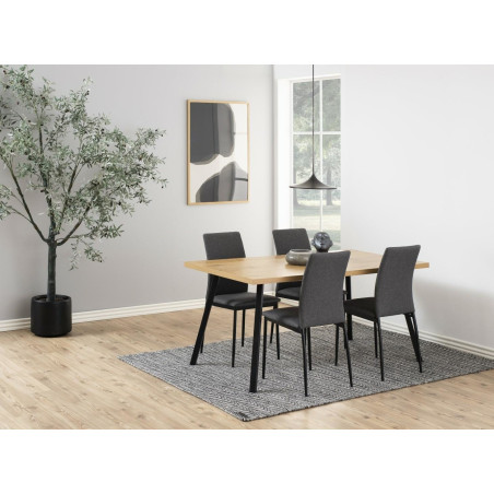 Krzesło Actona Demina Sawana - Elegancki design w szarym kolorze