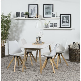 Krzesło Actona Dima białe | Skandynawski design, komfort i styl