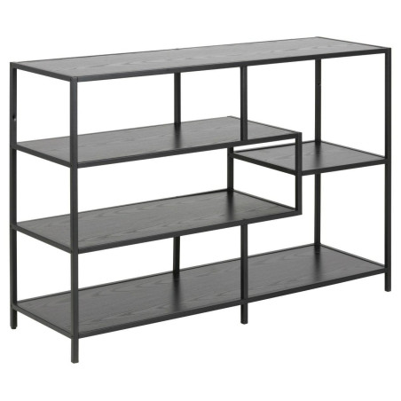 Regał loft Actona Seaford V | Czarny, 114x78cm | Styl Industrialny