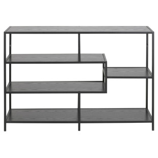 Regał loft Actona Seaford V | Czarny, 114x78cm | Styl Industrialny