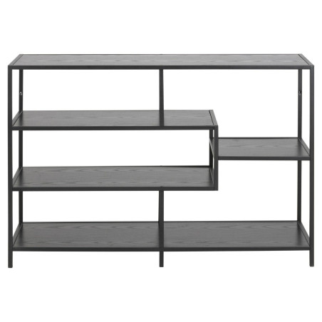 Regał loft Actona Seaford V | Czarny, 114x78cm | Styl Industrialny