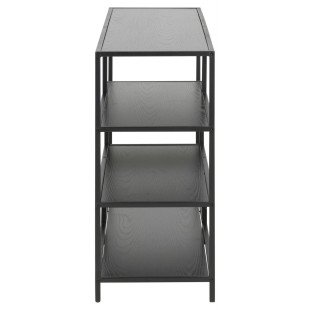 Regał loft Actona Seaford V | Czarny, 114x78cm | Styl Industrialny