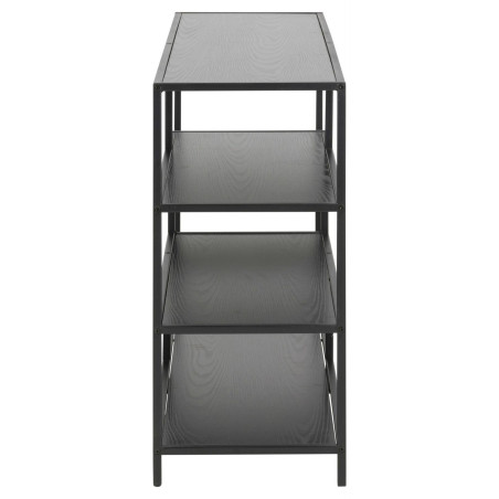 Regał loft Actona Seaford V | Czarny, 114x78cm | Styl Industrialny