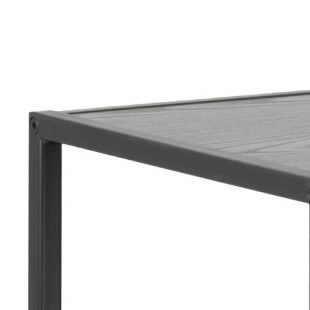 Regał loft Actona Seaford V | Czarny, 114x78cm | Styl Industrialny