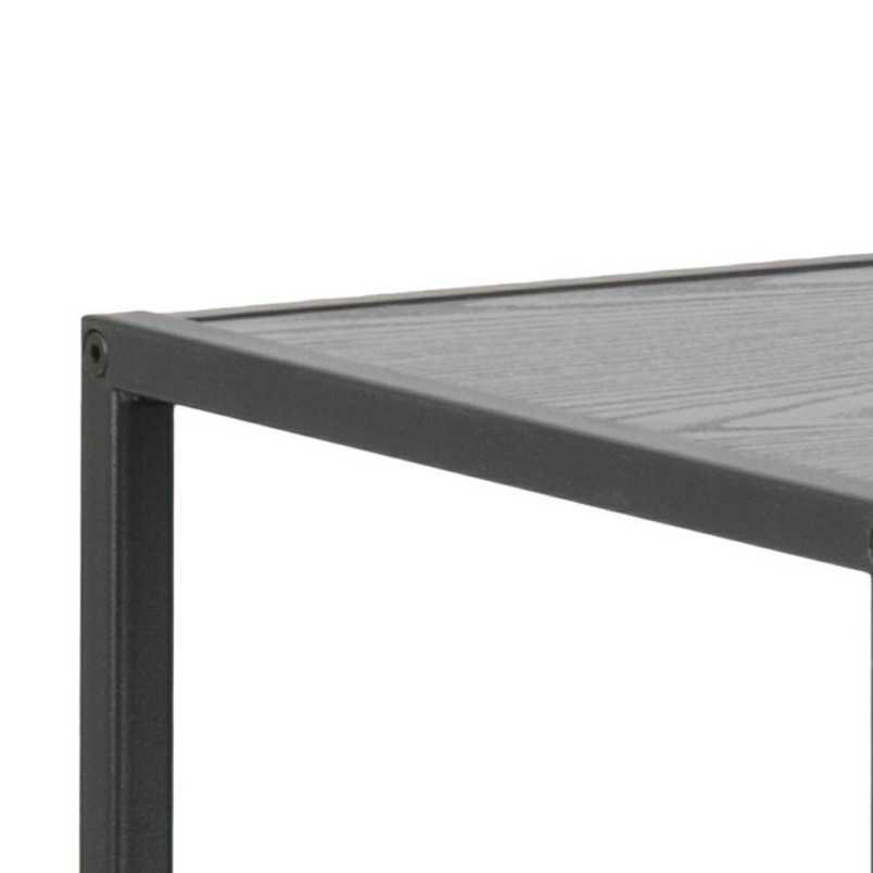 Regał loft Actona Seaford V | Czarny, 114x78cm | Styl Industrialny