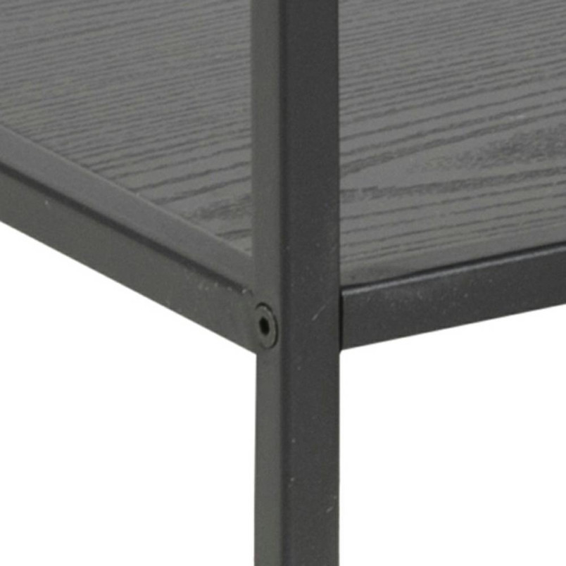 Regał loft Actona Seaford V | Czarny, 114x78cm | Styl Industrialny