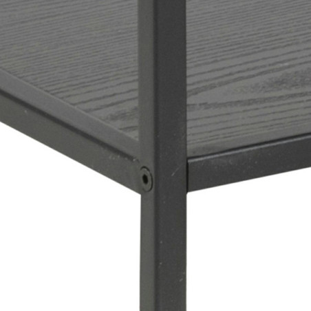 Regał loft Actona Seaford V | Czarny, 114x78cm | Styl Industrialny
