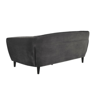 Sofa welurowa 3-osobowa Actona Ria - Szara, Nowoczesny Design