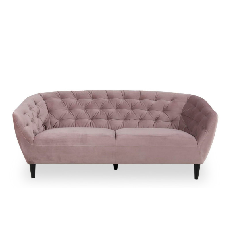 Sofa welurowa 3-osobowa Ria Actona | Różowa, Nowoczesny Design