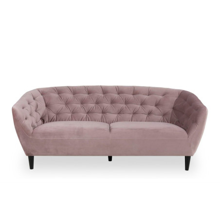 Sofa welurowa 3-osobowa Ria Actona | Różowa, Nowoczesny Design