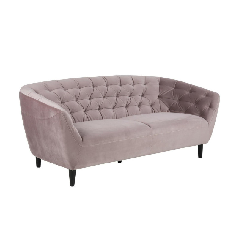Sofa welurowa 3-osobowa Ria Actona | Różowa, Nowoczesny Design
