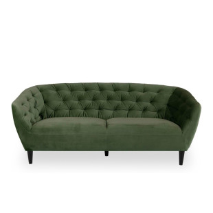 Sofa welurowa 3-osobowa Ria Actona - Zielona, Nowoczesny Design