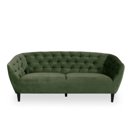 Sofa welurowa 3-osobowa Ria Actona - Zielona, Nowoczesny Design