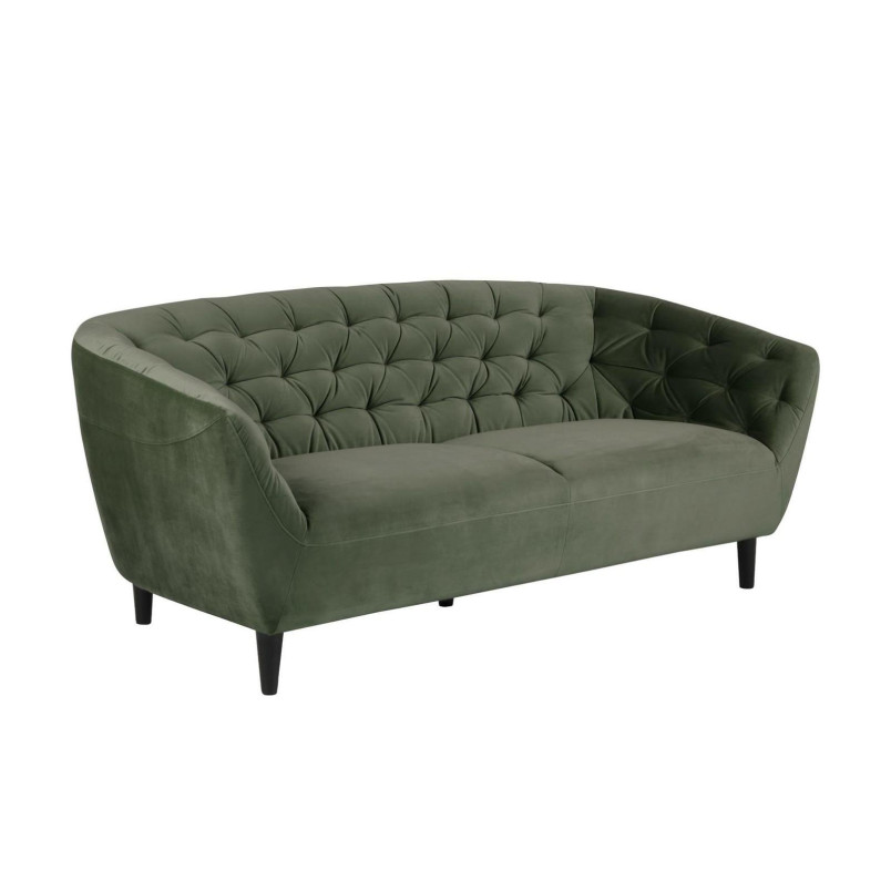 Sofa welurowa 3-osobowa Ria Actona - Zielona, Nowoczesny Design