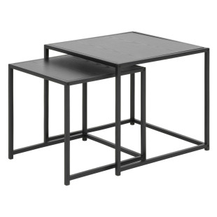 Zestaw stolików kawowych Seaford czarny Actona | Elegancki Design