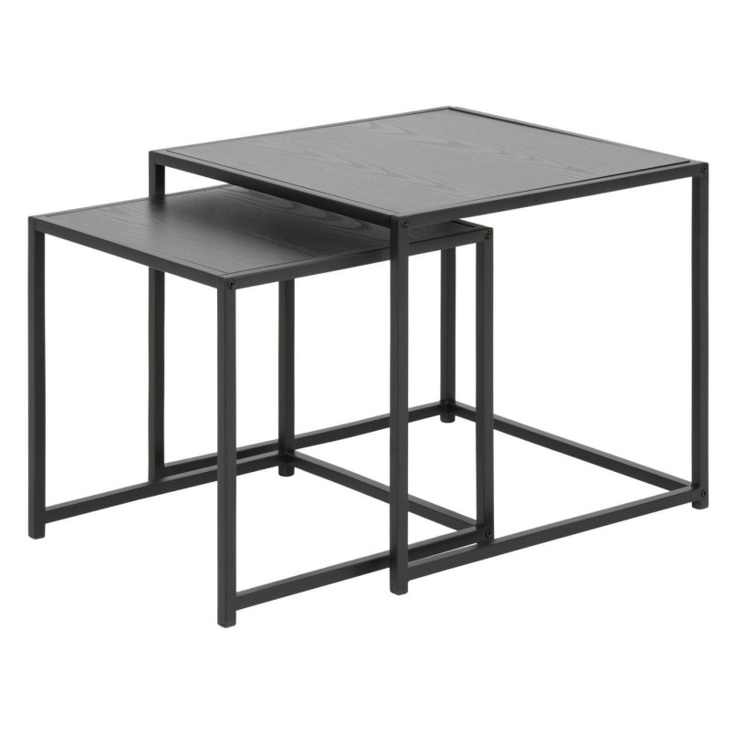 Zestaw stolików kawowych Seaford czarny Actona | Elegancki Design